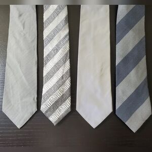 4 silver/gray Neck Ties